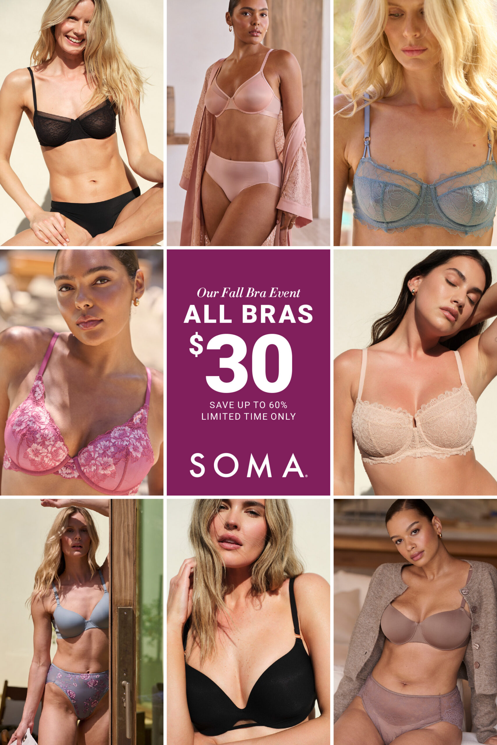 Soma All Bras $30